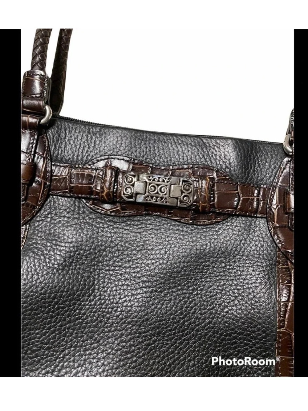 Brighton Heloise Black Pebbled Leather Tote - Picture 3 of 16